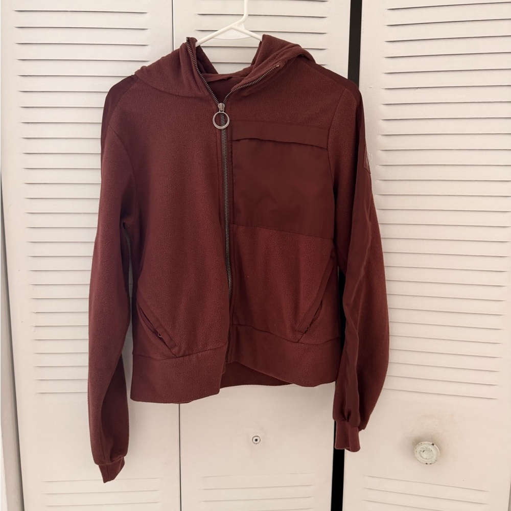 Alo Yoga burgundy Zip-Up Hoodie